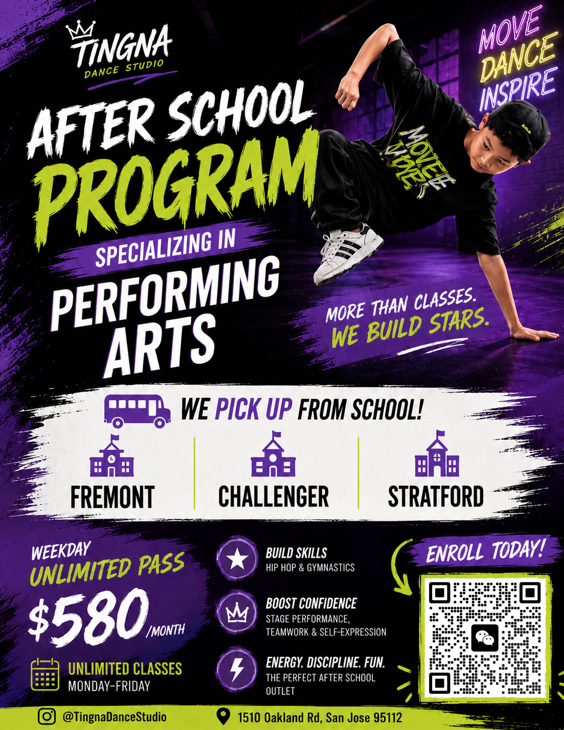 Tingna Dance Studio After School Program poster