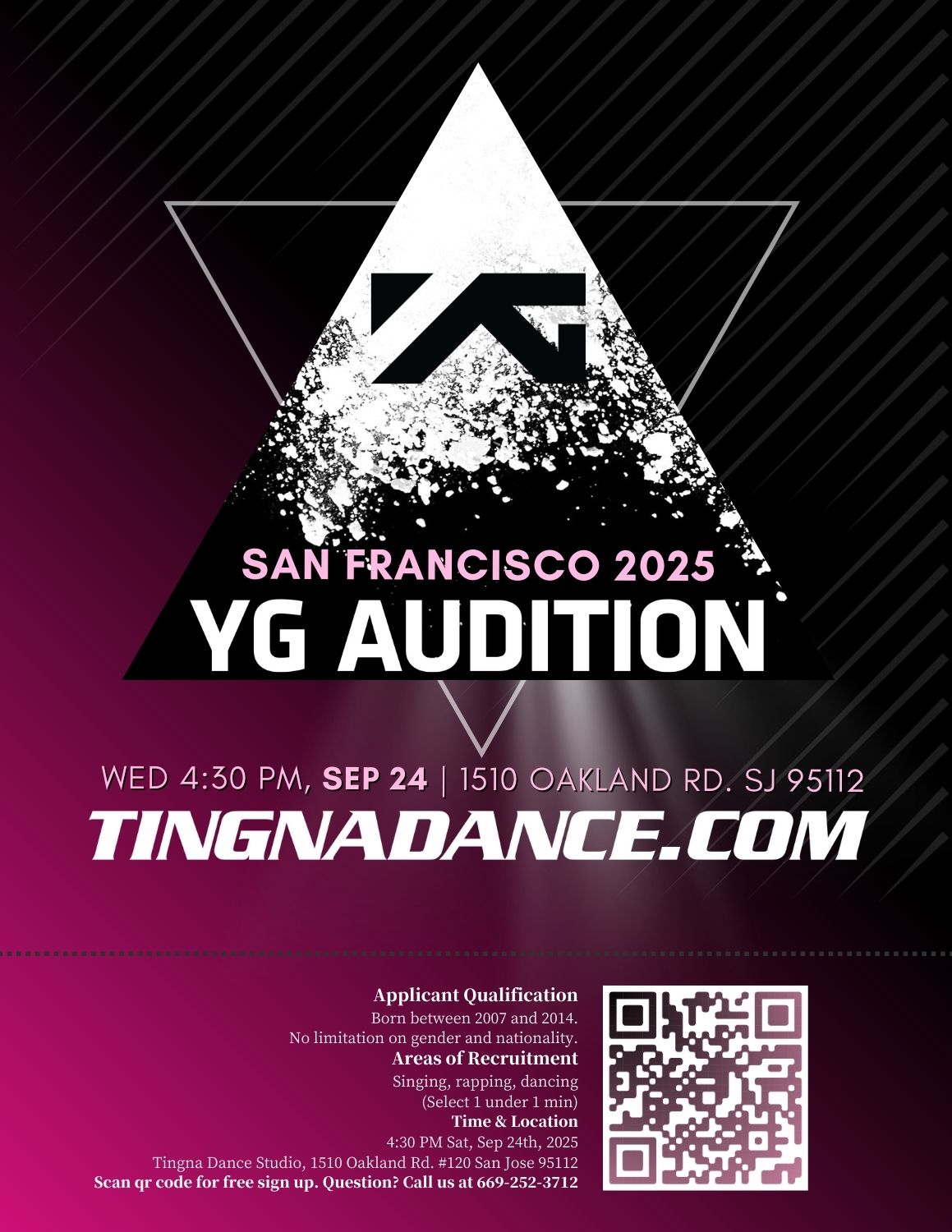YG Audition Poster